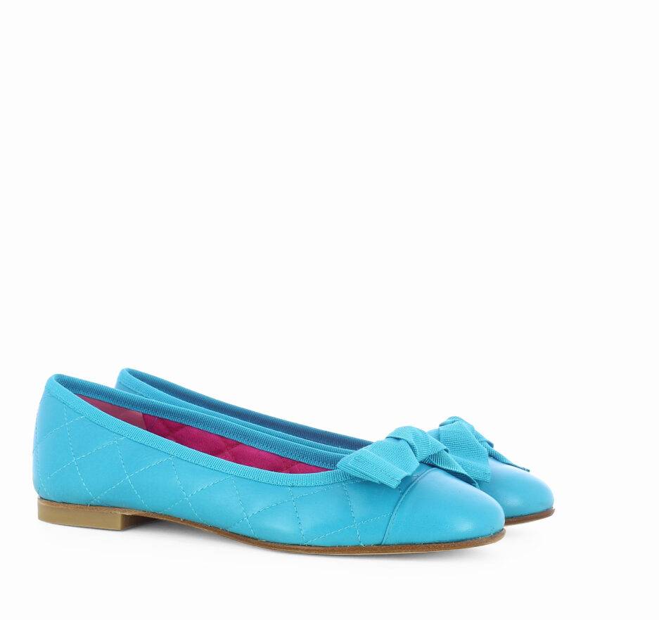 Le Babe BALLERINE IN NAPPA TURCHESE Offerte esclusive