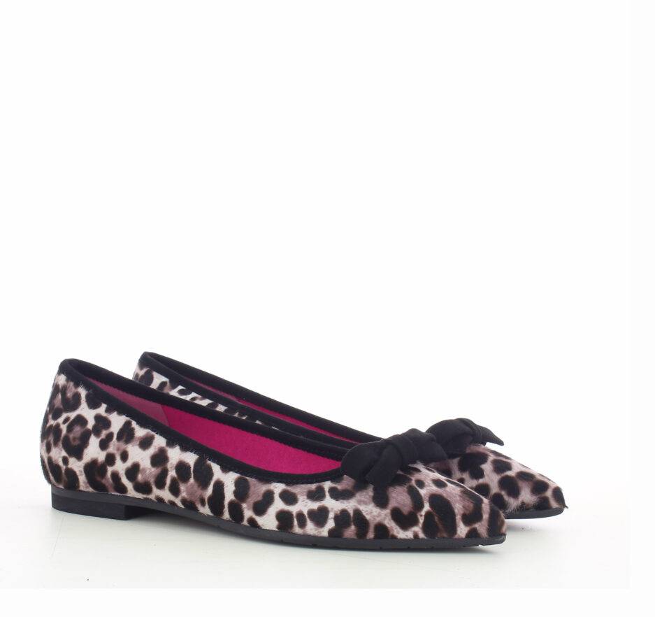Le Babe BALLERINE IN PONY LEOPARD GHIACCIO Offerta settimanale