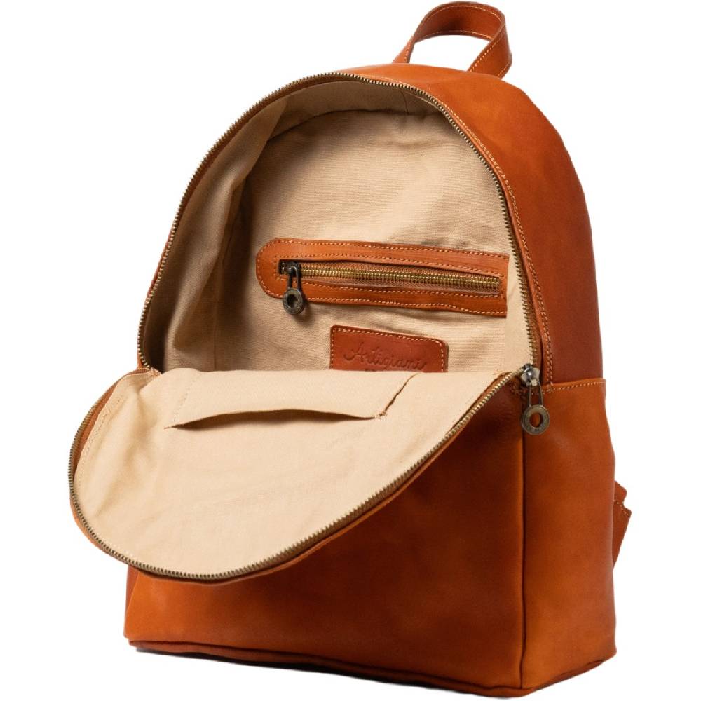 Lartigiano Del Cuoio Zaino uomo in pelle conciata al vegetale color cuoio Offerta Anniversario