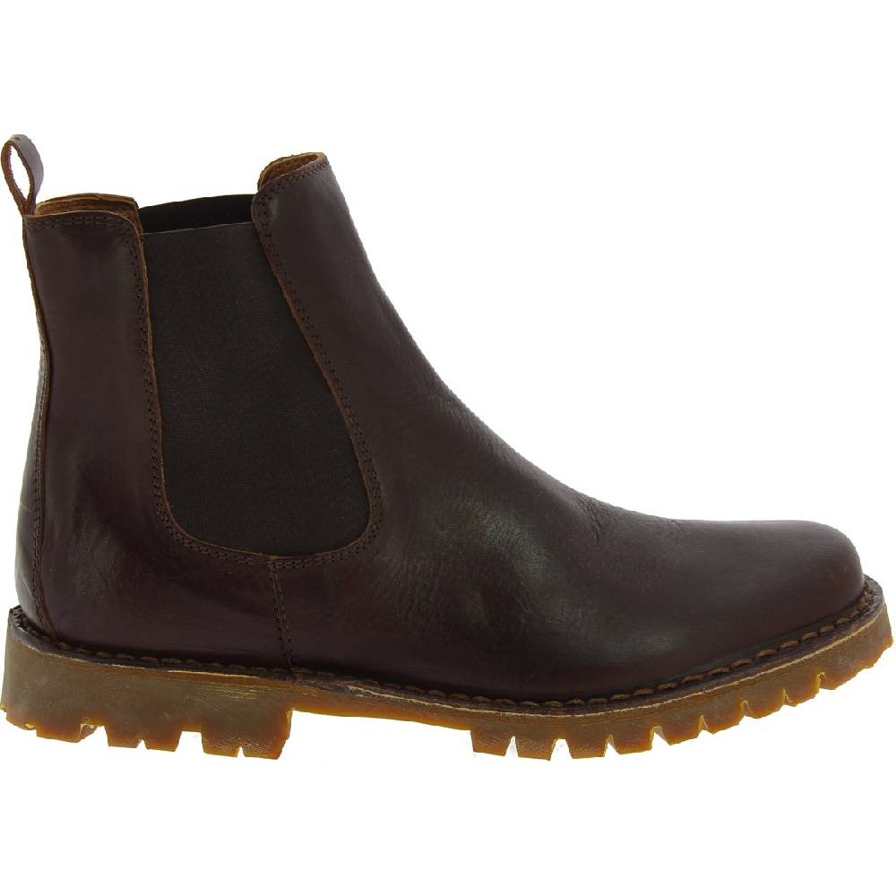Lartigiano Del Cuoio Stivaletto beatles in pelle marrone scuro e suola Vibram Pezzi Unici