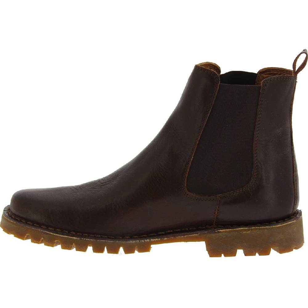 Lartigiano Del Cuoio Stivaletto beatles in pelle marrone scuro e suola Vibram Pezzi Unici