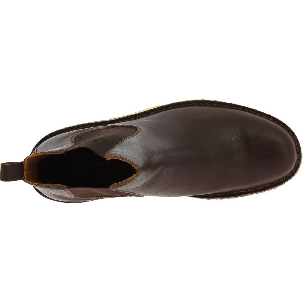 Lartigiano Del Cuoio Stivaletto beatles in pelle marrone scuro e suola Vibram Pezzi Unici
