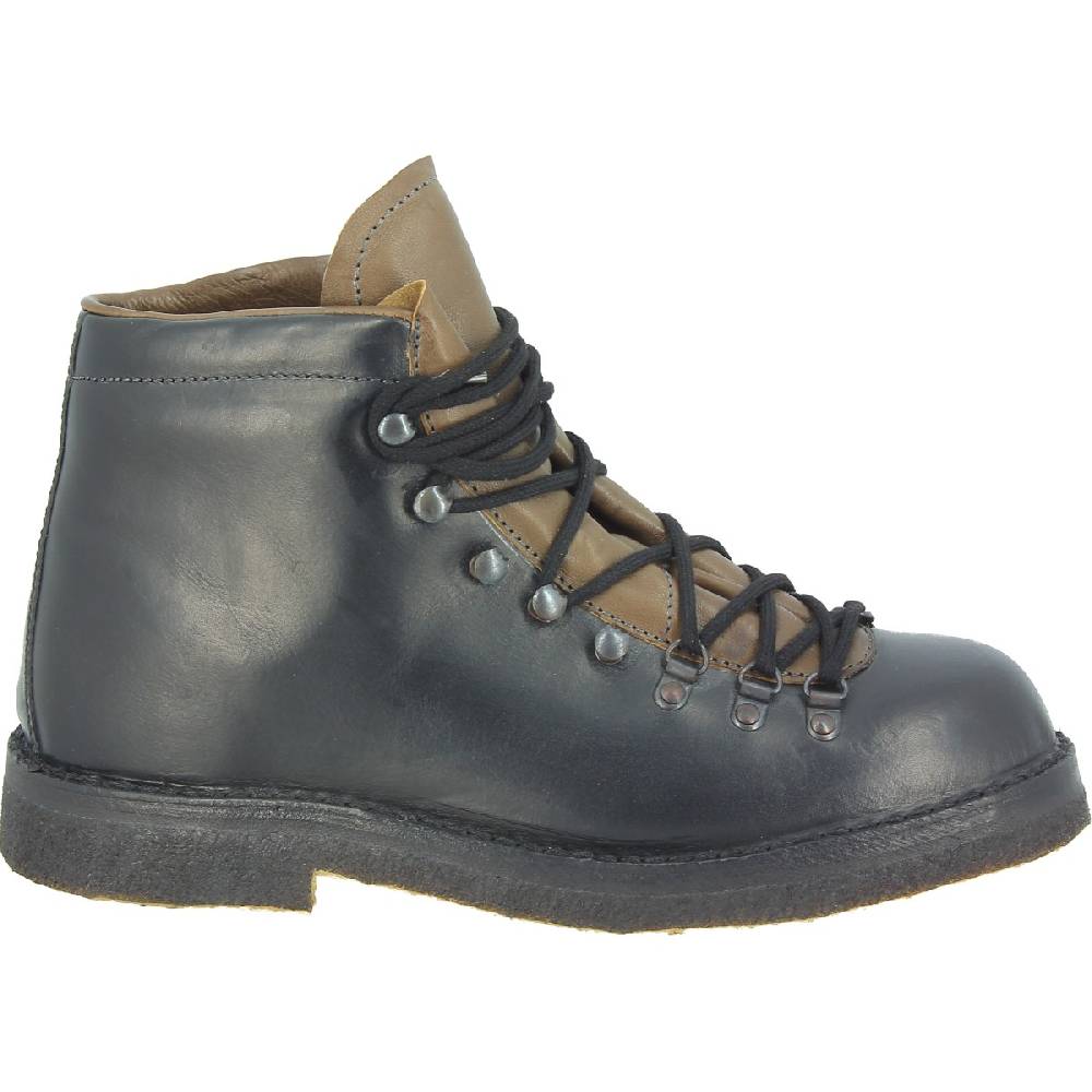 Lartigiano Del Cuoio Stivale da montagna unisex color nero con suola in caucciù Acquista Ora