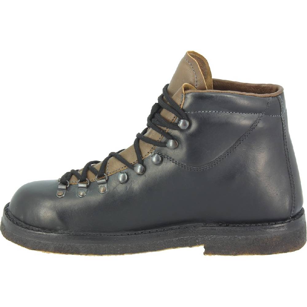 Lartigiano Del Cuoio Stivale da montagna unisex color nero con suola in caucciù Acquista Ora