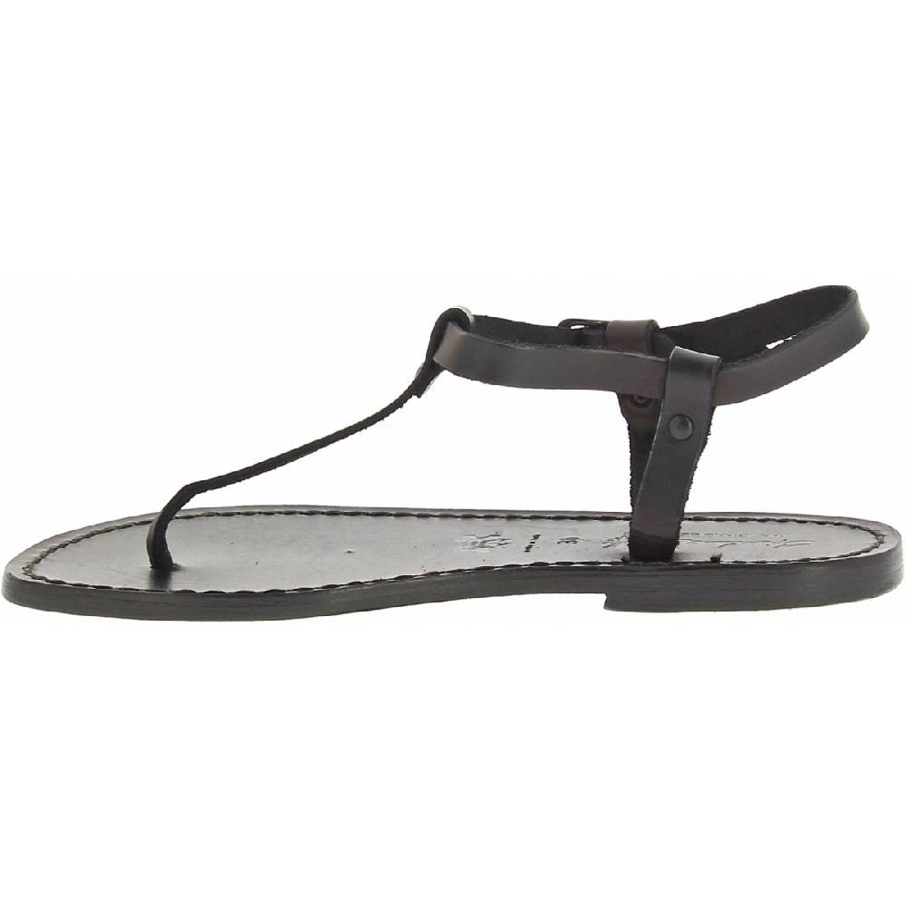 Lartigiano Del Cuoio Sandali infradito fatti a mano in pelle nera Shopping Online