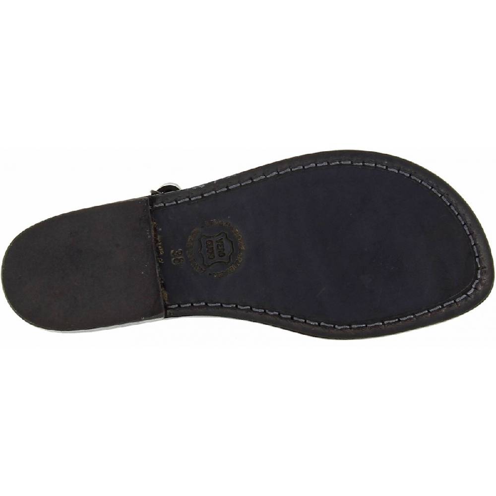 Lartigiano Del Cuoio Sandali infradito fatti a mano in pelle nera Shopping Online