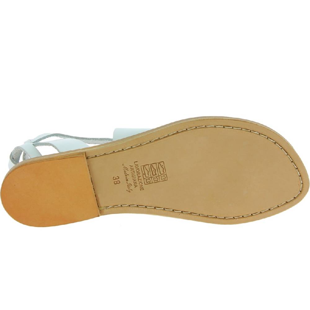 Lartigiano Del Cuoio Sandali donna fatti a mano in pelle colore bianco Economico