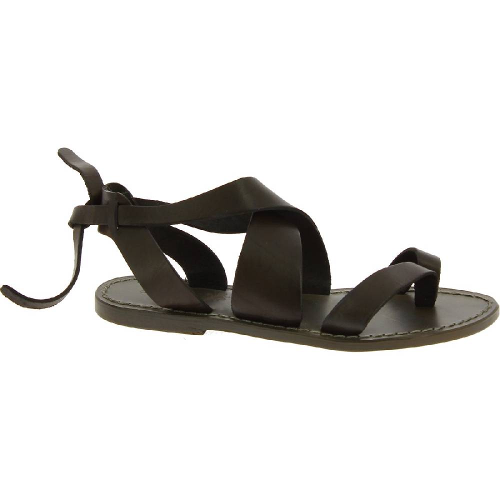 Lartigiano Del Cuoio Sandali donna in pelle color fango fatti a mano in Italia Outlet