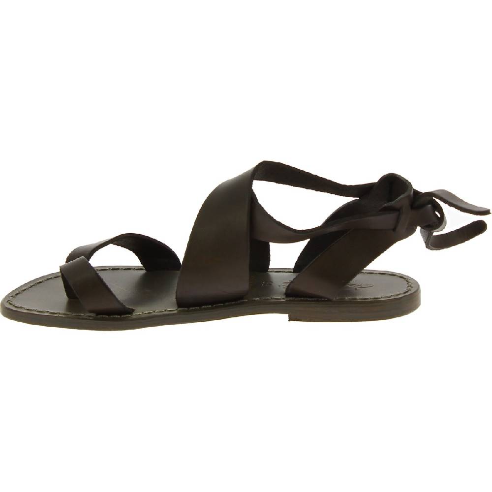 Lartigiano Del Cuoio Sandali donna in pelle color fango fatti a mano in Italia Outlet