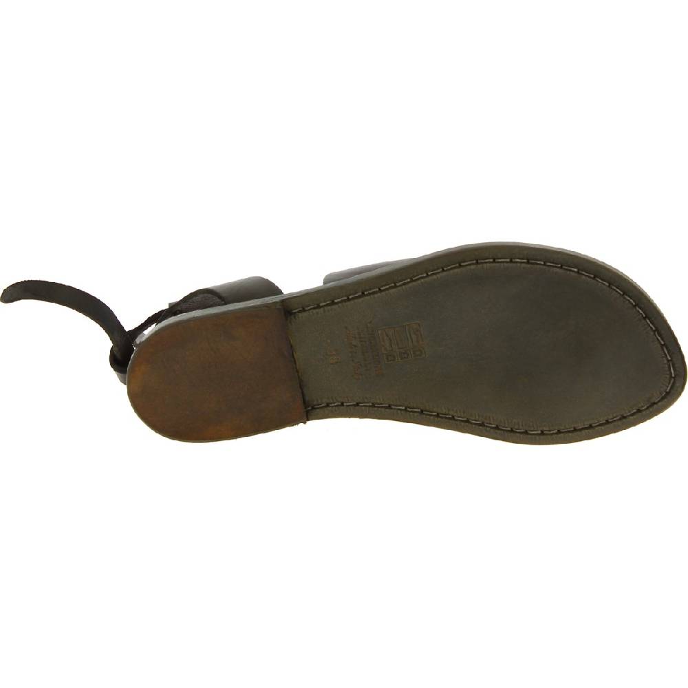 Lartigiano Del Cuoio Sandali donna in pelle color fango fatti a mano in Italia Outlet
