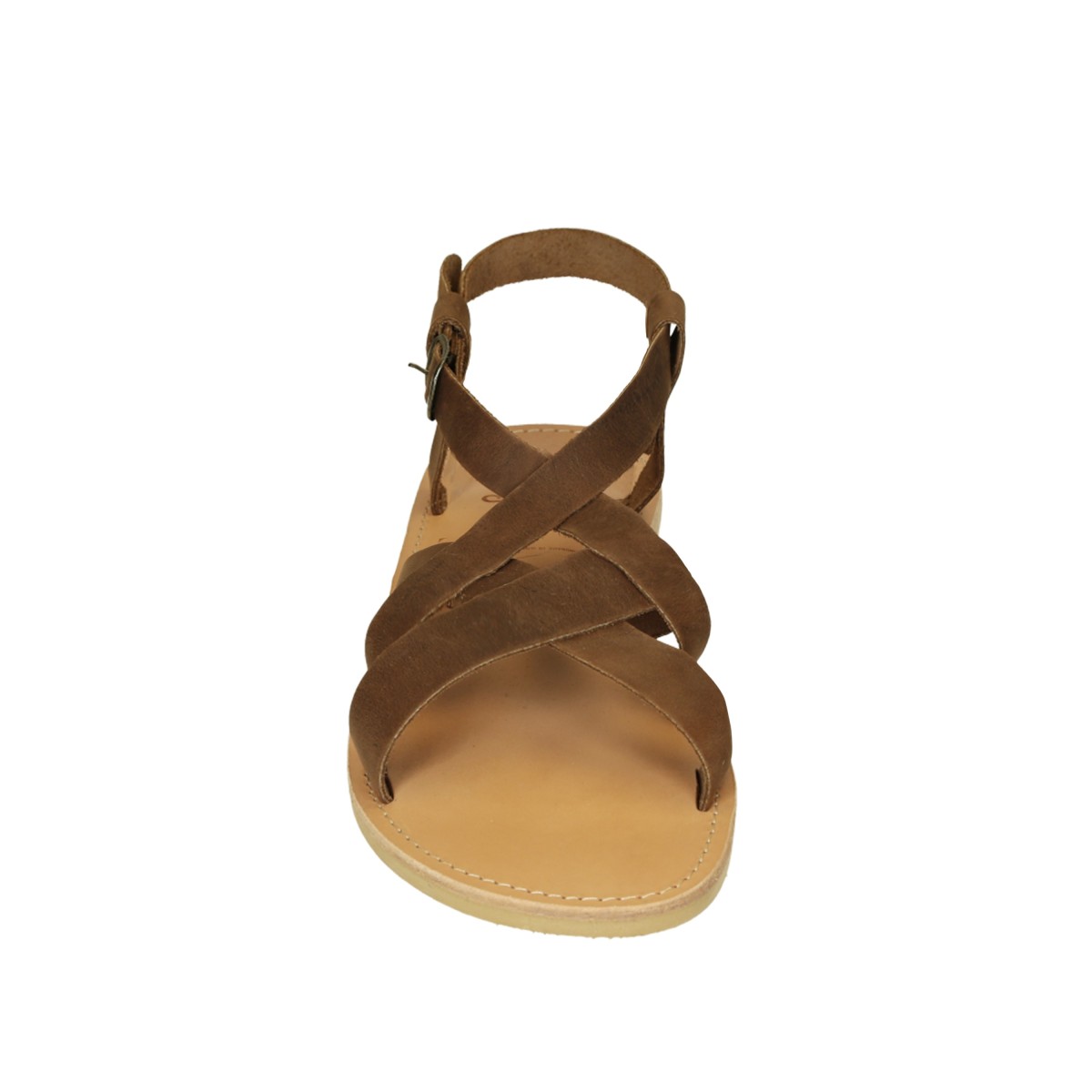 Lartigiano Del Cuoio Sandali infradito da uomo in pelle nabuk marrone fatti a mano Negozio