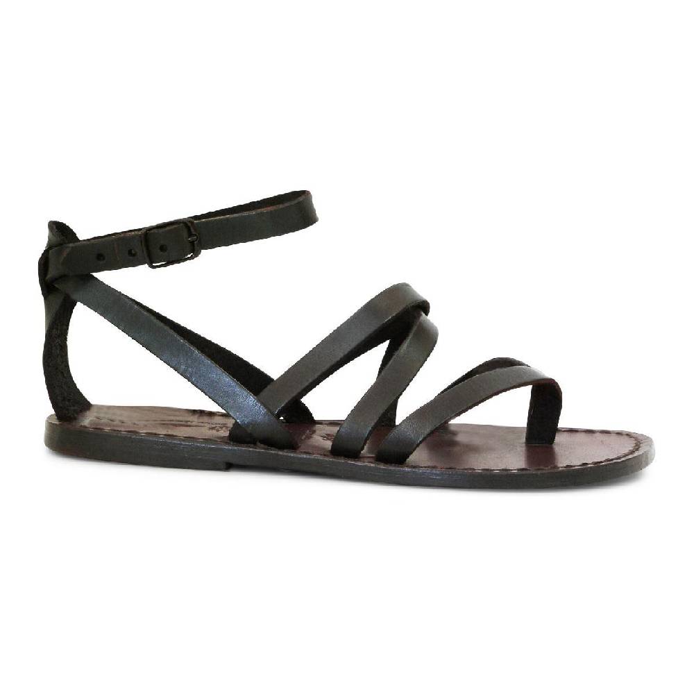 Lartigiano Del Cuoio Scarpe alla schiava artigianali in pelle marrone Promozione