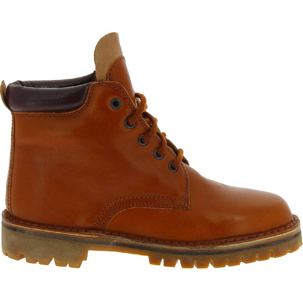 Lartigiano Del Cuoio Stivaletti donna artigianali in pelle marrone e suola Vibram Qualità Garantita