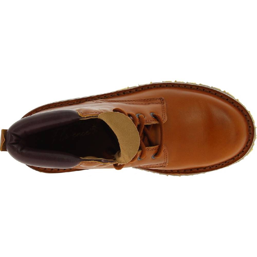 Lartigiano Del Cuoio Stivaletti donna artigianali in pelle marrone e suola Vibram Qualità Garantita