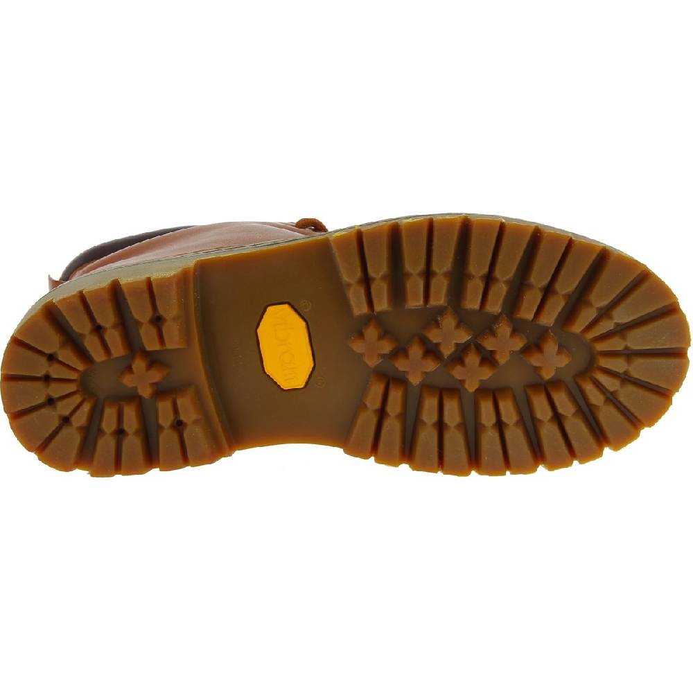 Lartigiano Del Cuoio Stivaletti donna artigianali in pelle marrone e suola Vibram Qualità Garantita