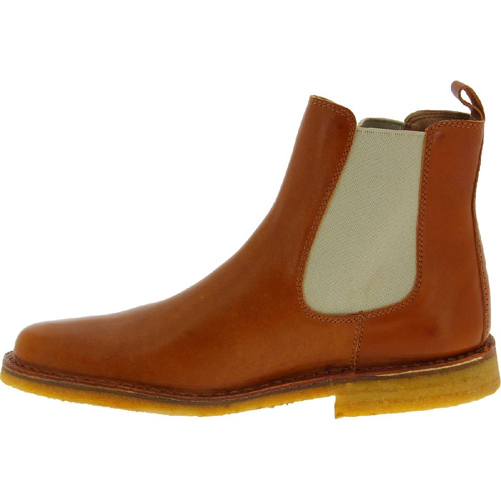 Lartigiano Del Cuoio Stivaletti chelsea uomo in pelle marrone e suola in para artigianali Consegna Veloce
