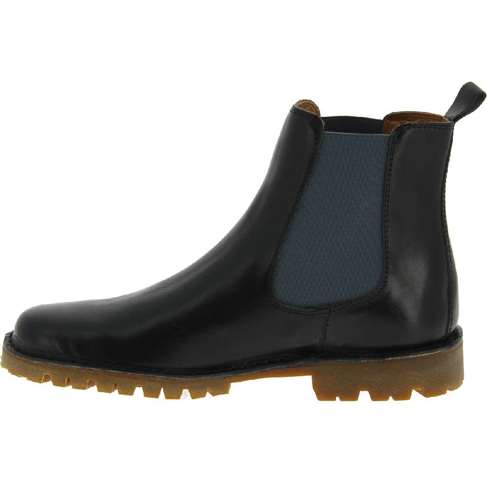 Lartigiano Del Cuoio Stivaletto beatles uomo in pelle nera e suola Vibram Shopping Online