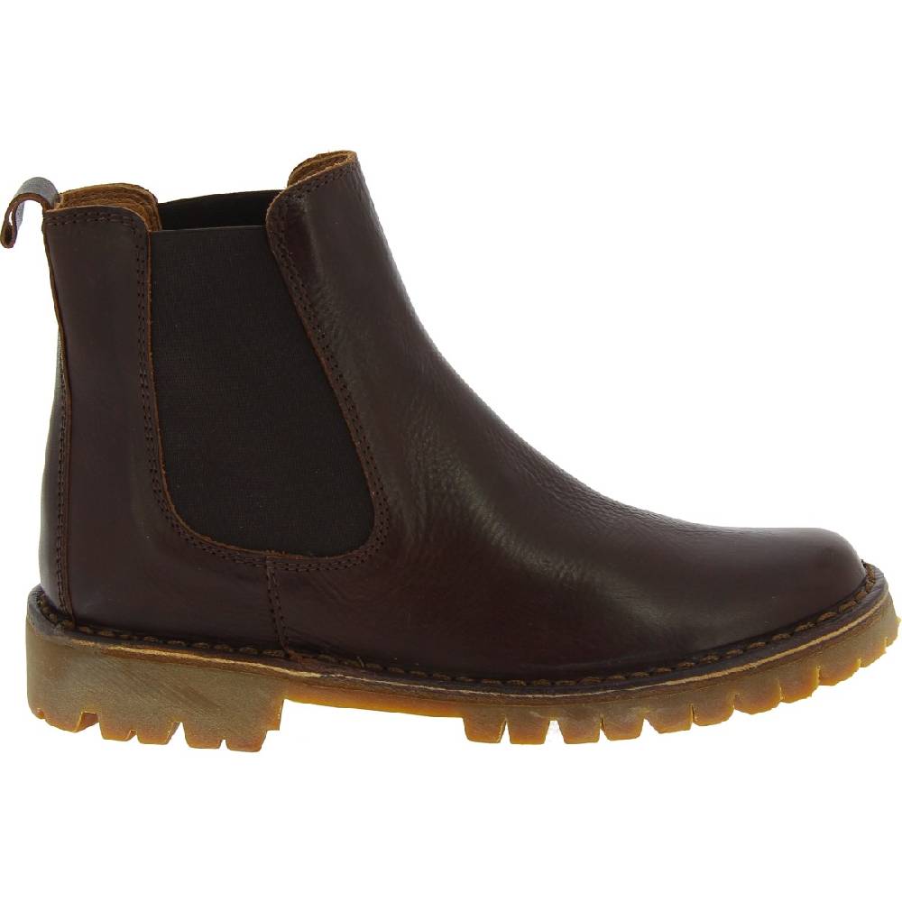 Lartigiano Del Cuoio Stivaletto beatles donna in pelle marrone scuro e suola Vibram Ritorno libero