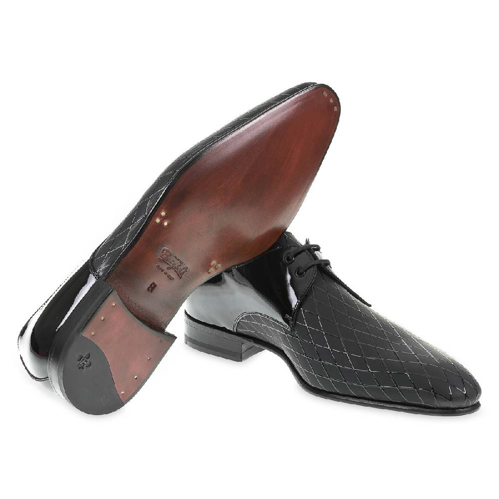 Lartigiano Del Cuoio Scarpe da cerimonia in Vernice Stampata Diamond - Fratelli Borgioli - Artigianalità Italiana Sconto