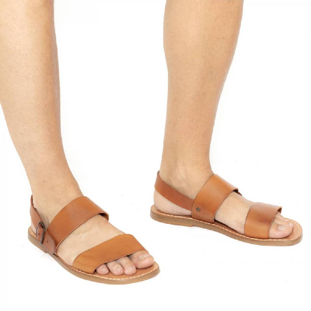 Lartigiano Del Cuoio Sandali uomo fatti a mano in pelle color cuoio antico Offerta