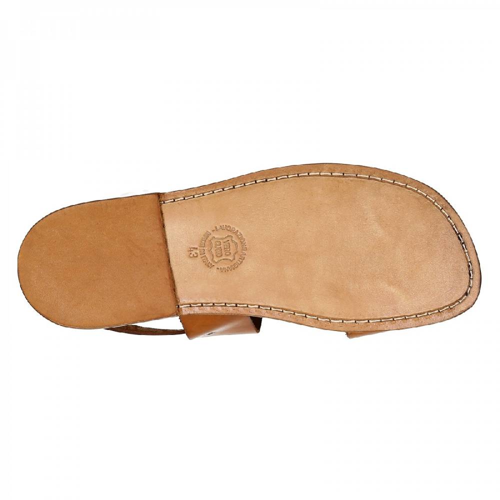 Lartigiano Del Cuoio Sandali uomo fatti a mano in pelle color cuoio antico Offerta