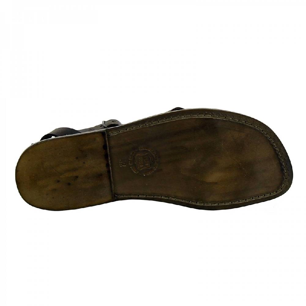 Lartigiano Del Cuoio Sandalo gladiatore uomo in pelle nero Outlet