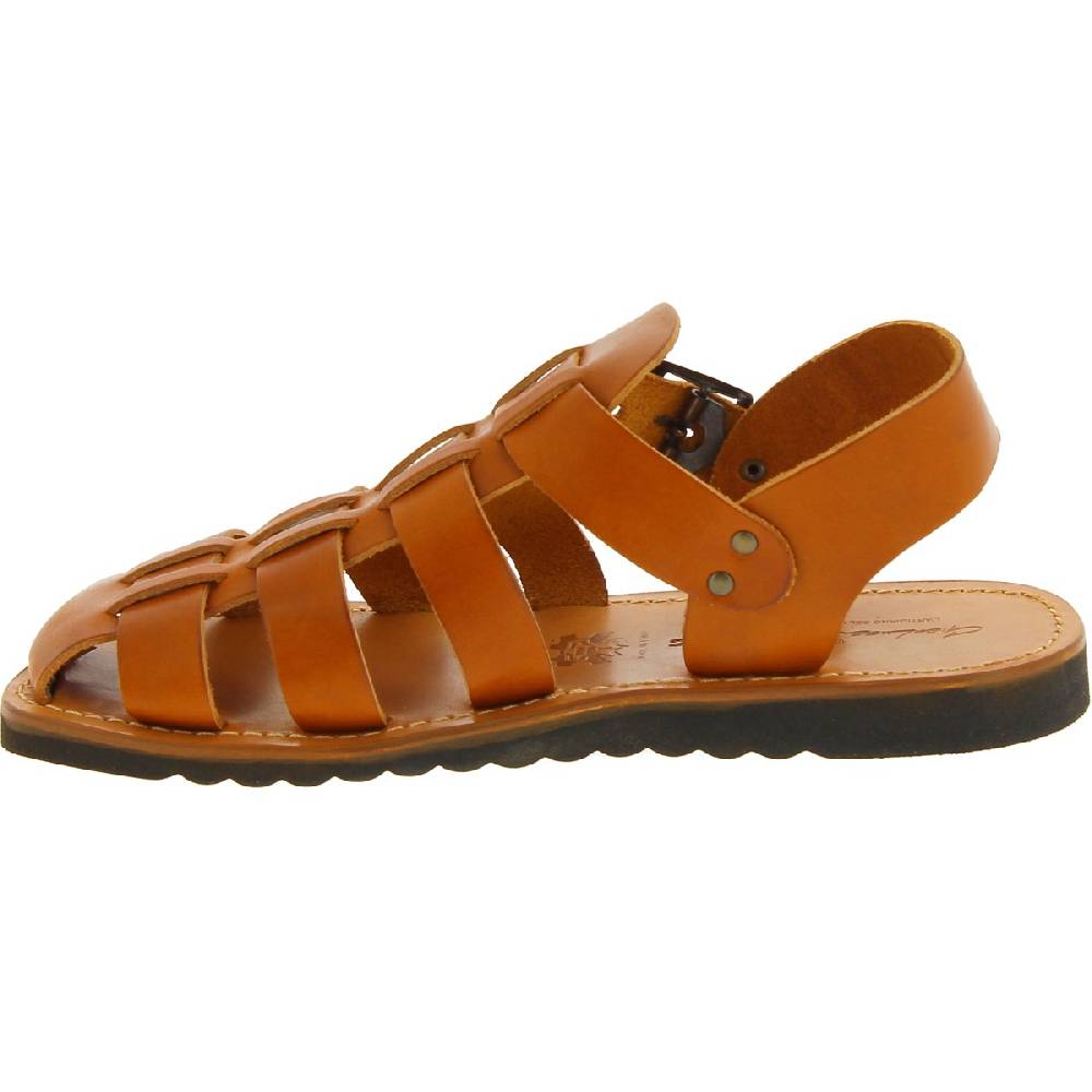 Lartigiano Del Cuoio Sandali frate uomo in pelle color cuoio fatti a mano Saldi