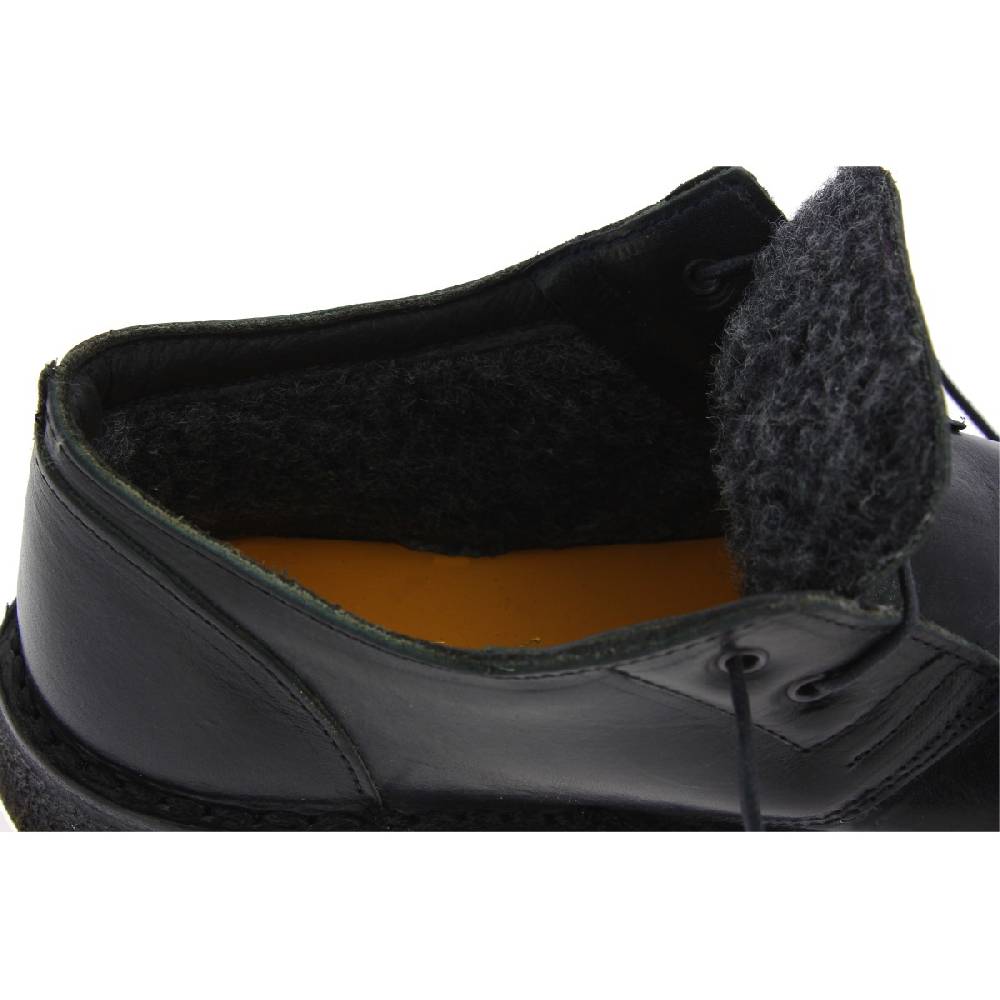 Lartigiano Del Cuoio Scarpe basse da donna in pelle nera con fodera invernale Italia
