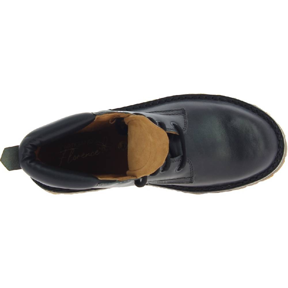 Lartigiano Del Cuoio Stivaletti donna artigianali in pelle nero con suola Vibram Pezzi Unici