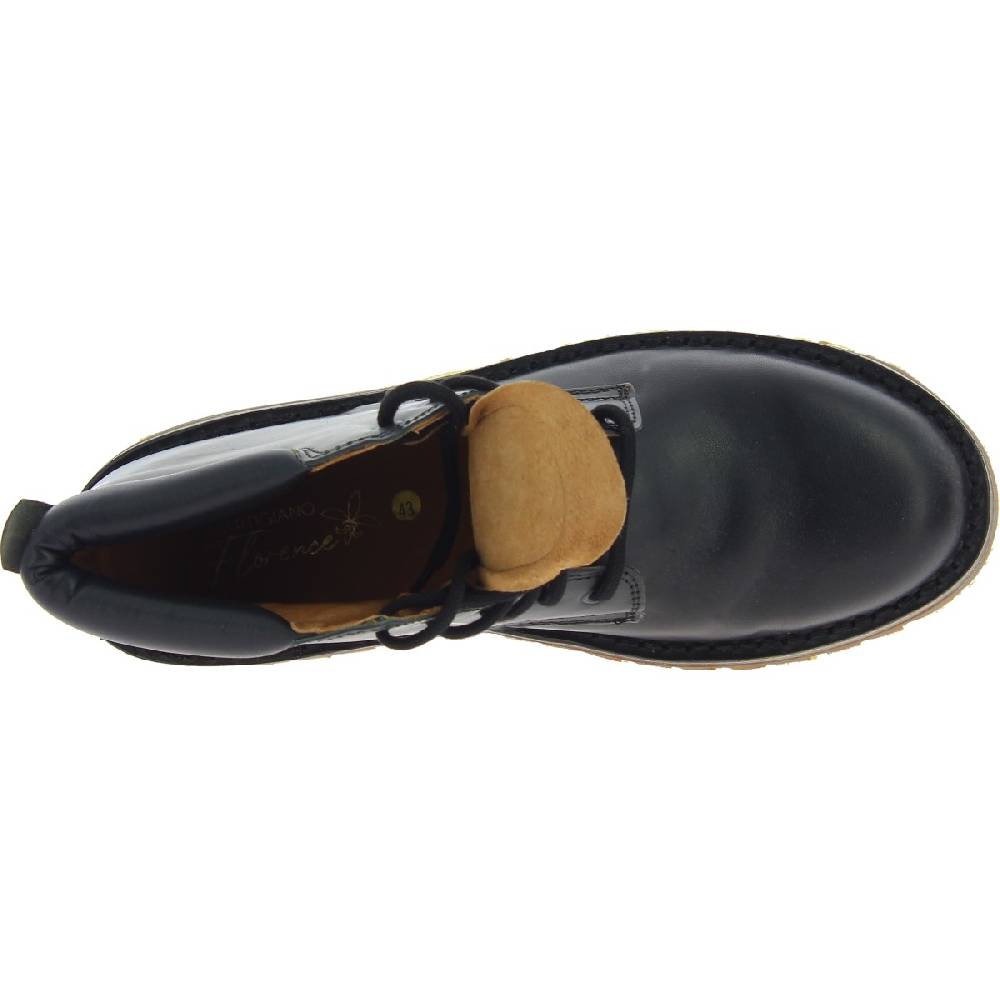 Lartigiano Del Cuoio Stivaletti uomo artigianali in pelle nera e suola Vibram Soddisfazione Garantita