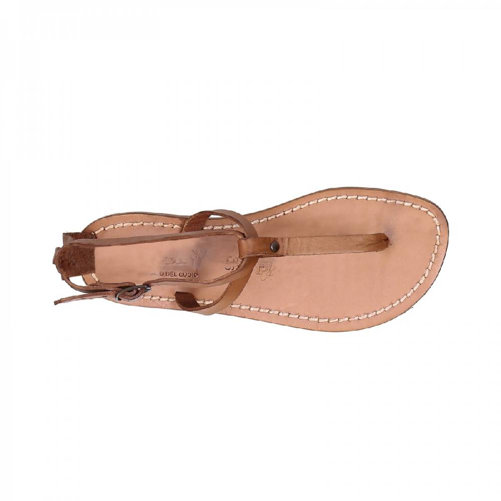 Lartigiano Del Cuoio Sandalo infradito donna in pelle color cuoio Convenienza