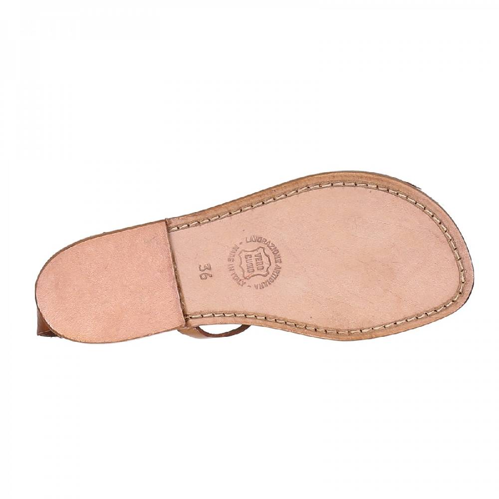 Lartigiano Del Cuoio Sandalo infradito donna in pelle color cuoio Convenienza
