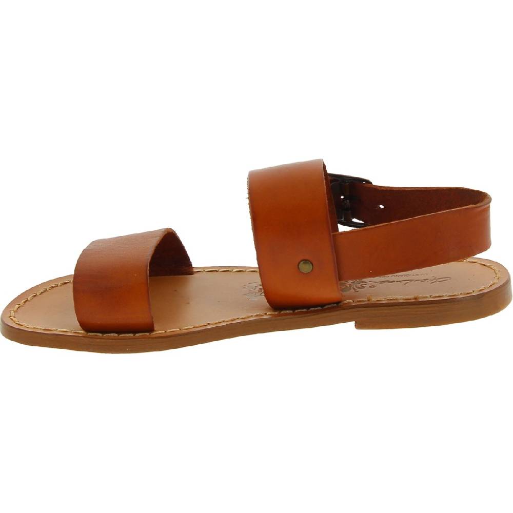 Lartigiano Del Cuoio Sandali francescani donna artigianali in pelle color cuoio Novità