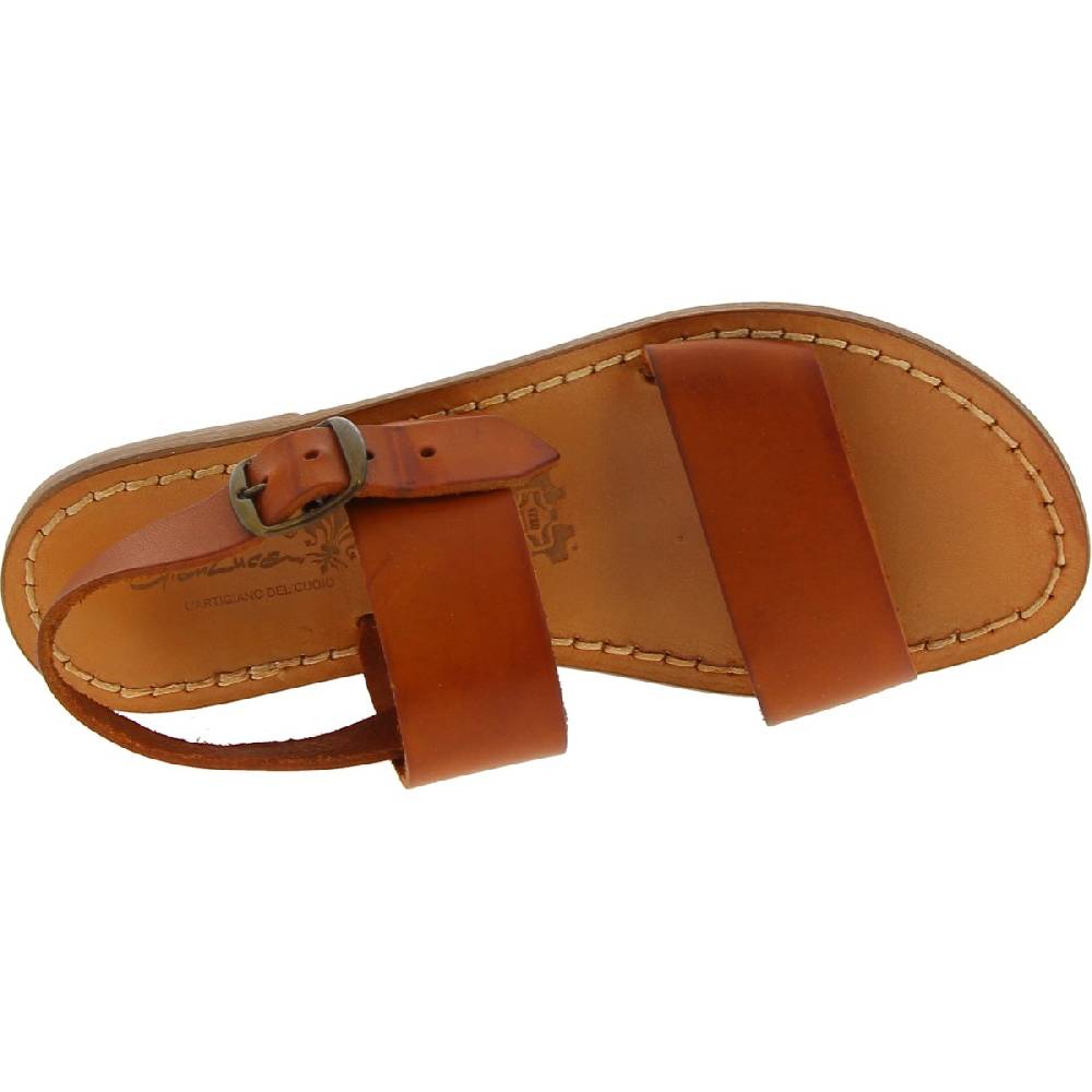 Lartigiano Del Cuoio Sandali francescani donna artigianali in pelle color cuoio Novità