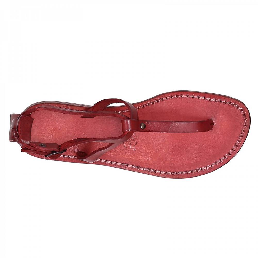 Lartigiano Del Cuoio Sandali infradito donna fatti a mano in pelle rosso Outlet