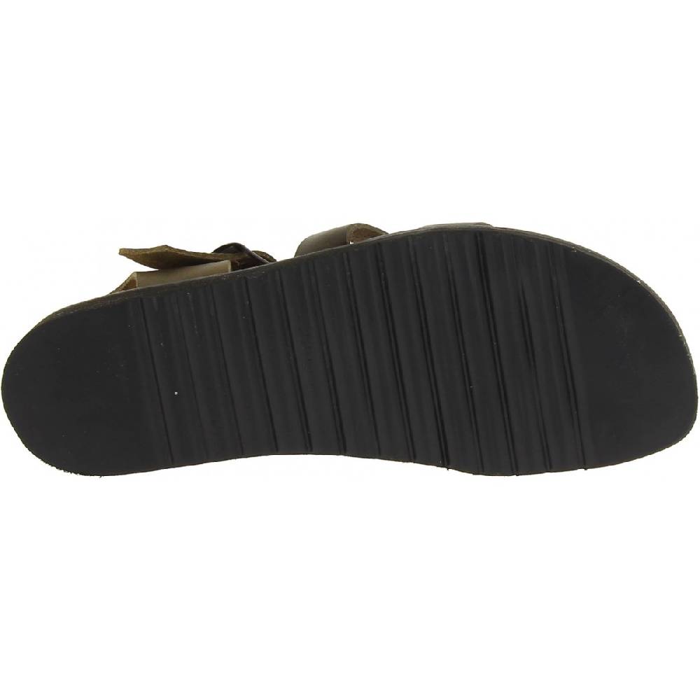 Lartigiano Del Cuoio Sandali uomo fatti a mano in pelle color fango suola gomma spessa In Saldo