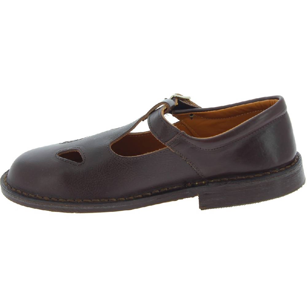 Lartigiano Del Cuoio Scarpe aperte da donna in pelle marrone scuro fatte a mano in Italia Promozione