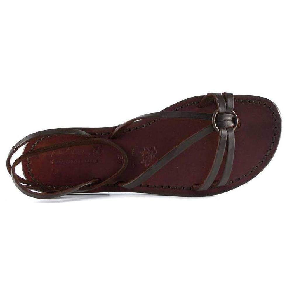 Lartigiano Del Cuoio Sandali donna realizzati a mano in pelle color testa di moro Spedizione Gratuita