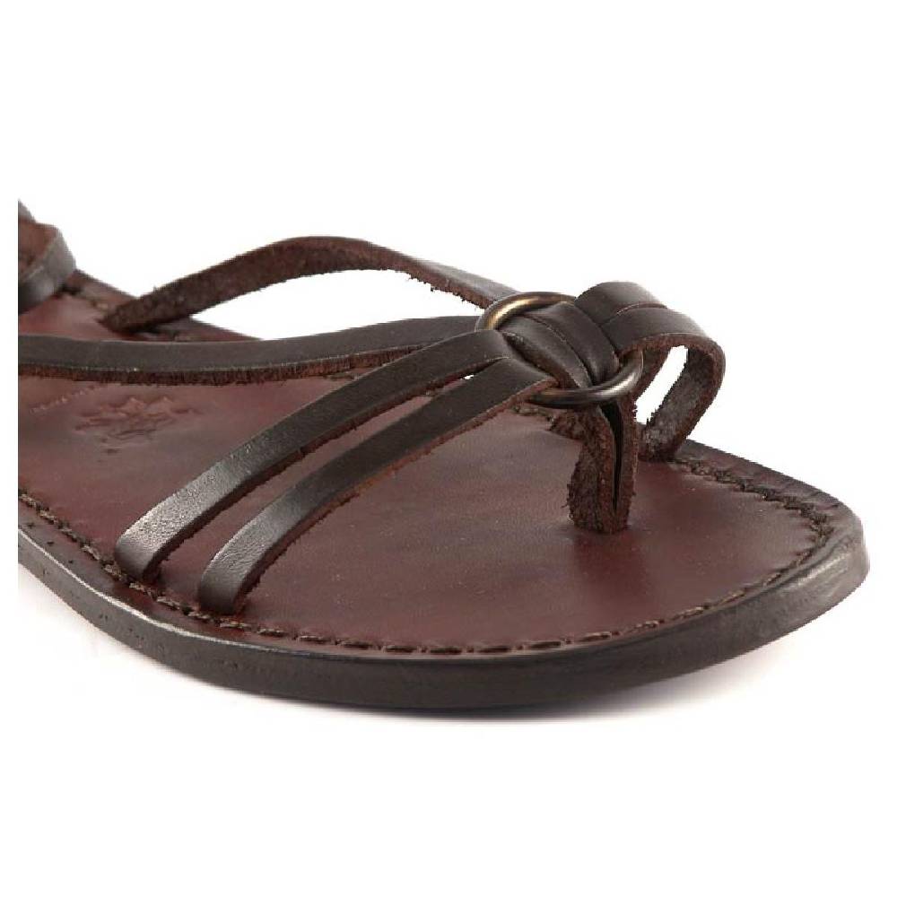 Lartigiano Del Cuoio Sandali donna realizzati a mano in pelle color testa di moro Spedizione Gratuita