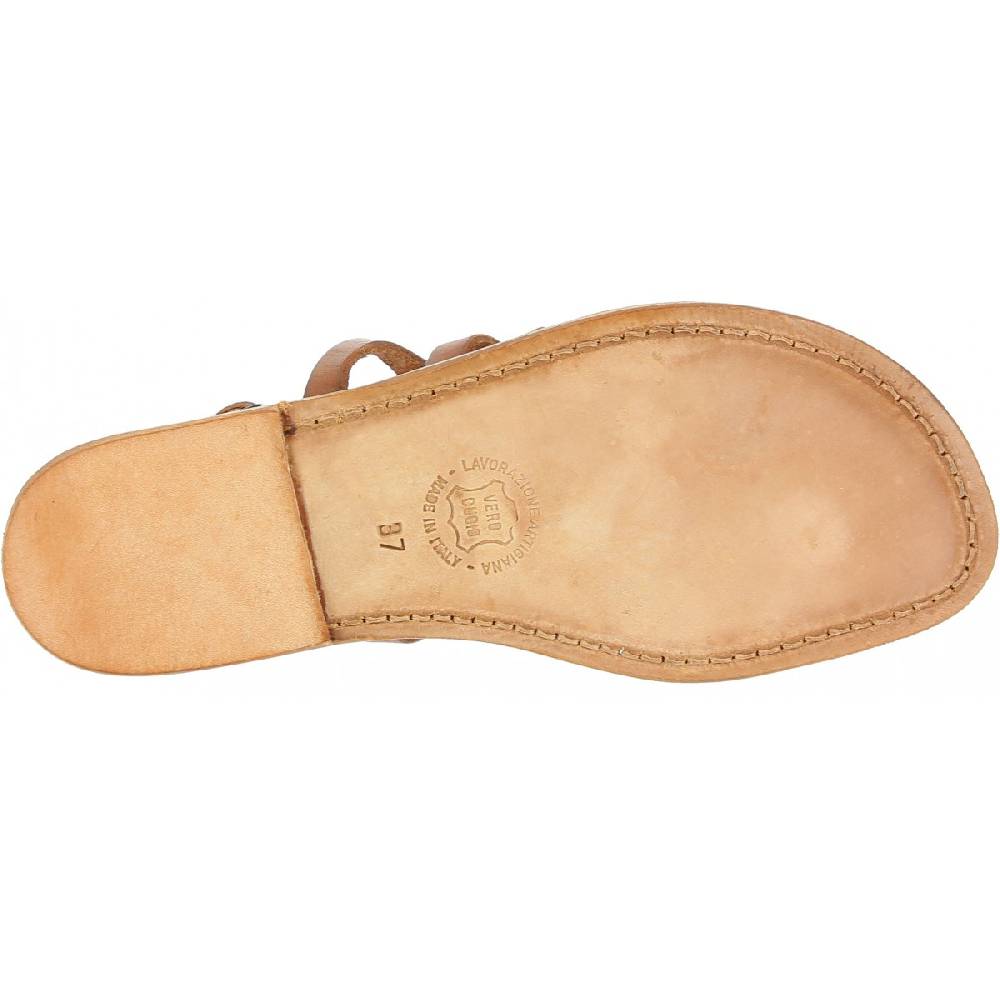 Lartigiano Del Cuoio Sandali infradito alla schiava in pelle color cuoio Pezzi Unici