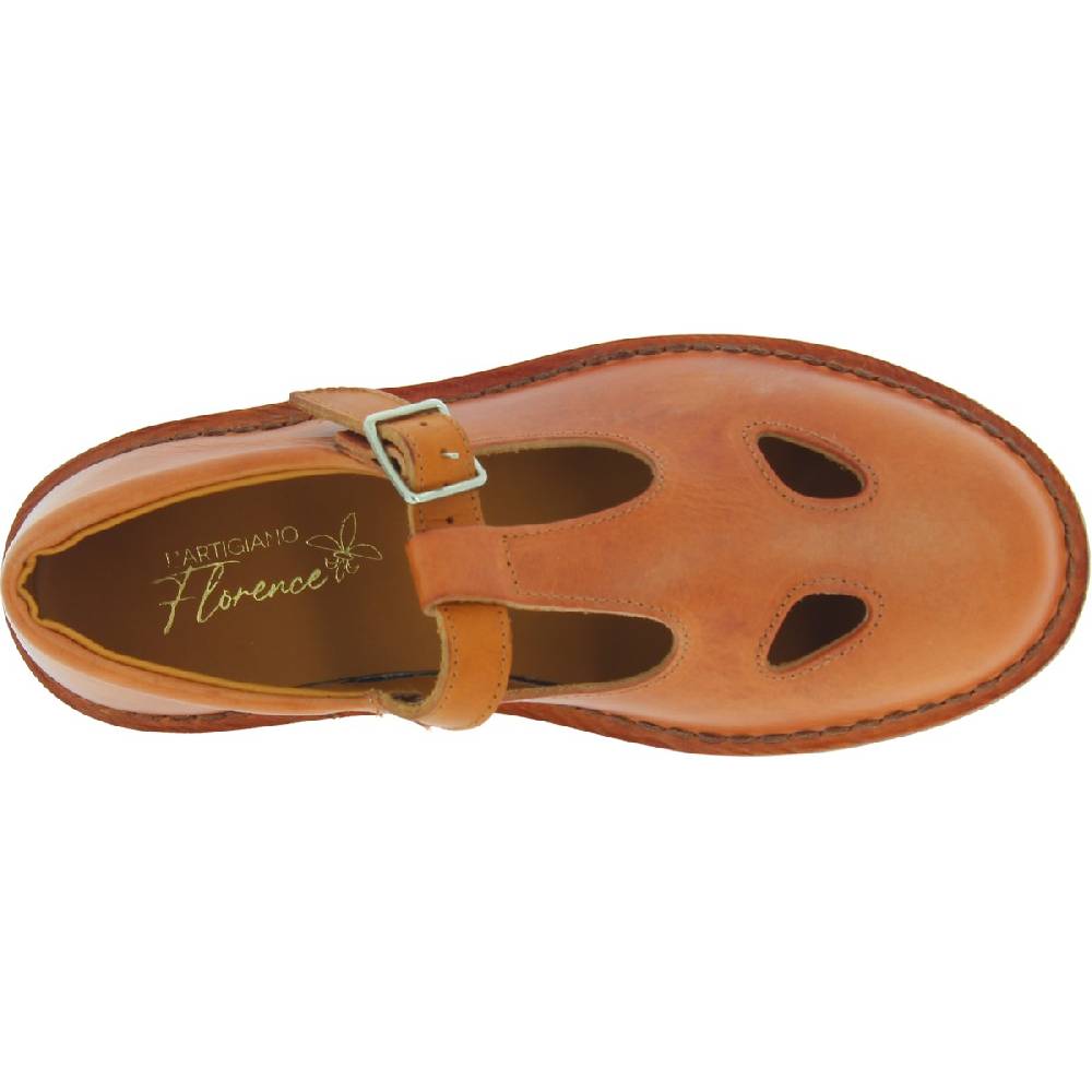 Lartigiano Del Cuoio Scarpe "occhi di bue" da donna in pelle marrone fatte a mano in Italia Consegna Veloce