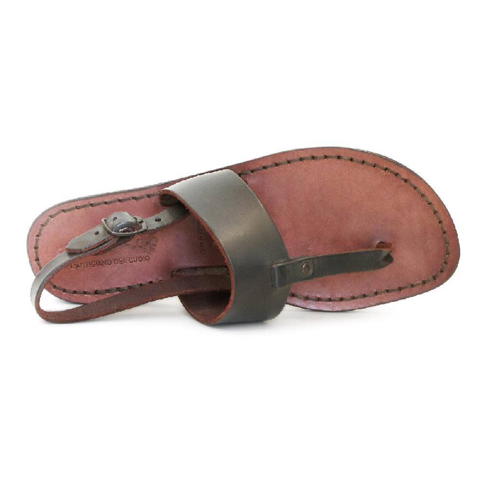 Lartigiano Del Cuoio Sandali infradito donna bassi in pelle testa di moro Promozione Limitata