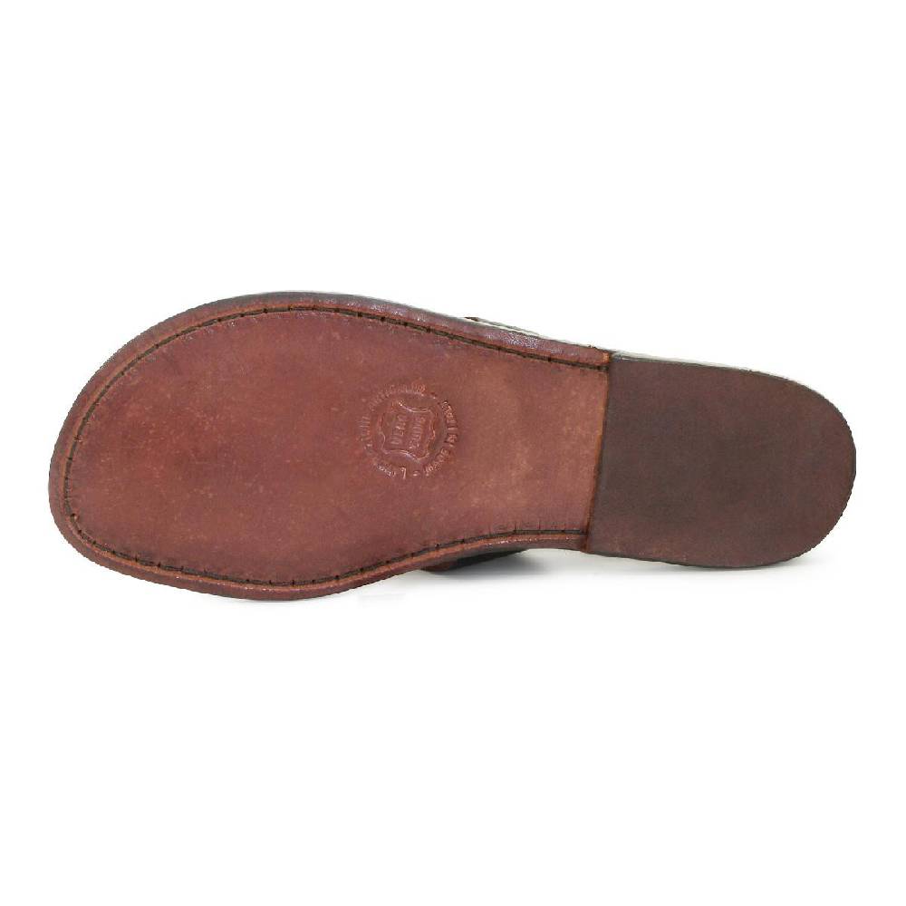 Lartigiano Del Cuoio Sandali infradito donna bassi in pelle testa di moro Promozione Limitata