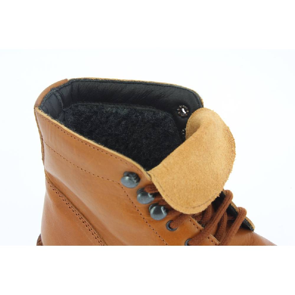 Lartigiano Del Cuoio Stivaletti da donna in pelle marrone con fodera invernale Fino Al -60%