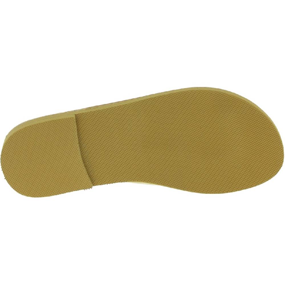 Lartigiano Del Cuoio Sandali infradito slip-on da donna fatti a mano in pelle di vitello laminata oro Affare Del Giorno