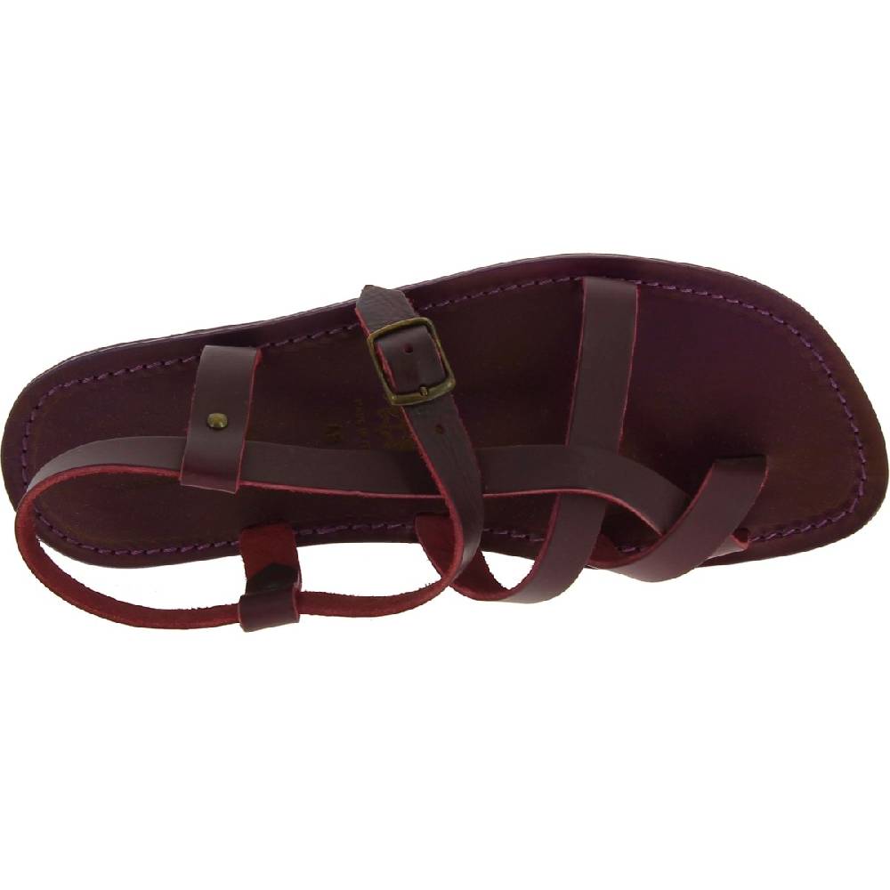 Lartigiano Del Cuoio Sandali uomo in cuoio artigianali in pelle color viola Prezzo Ridotto