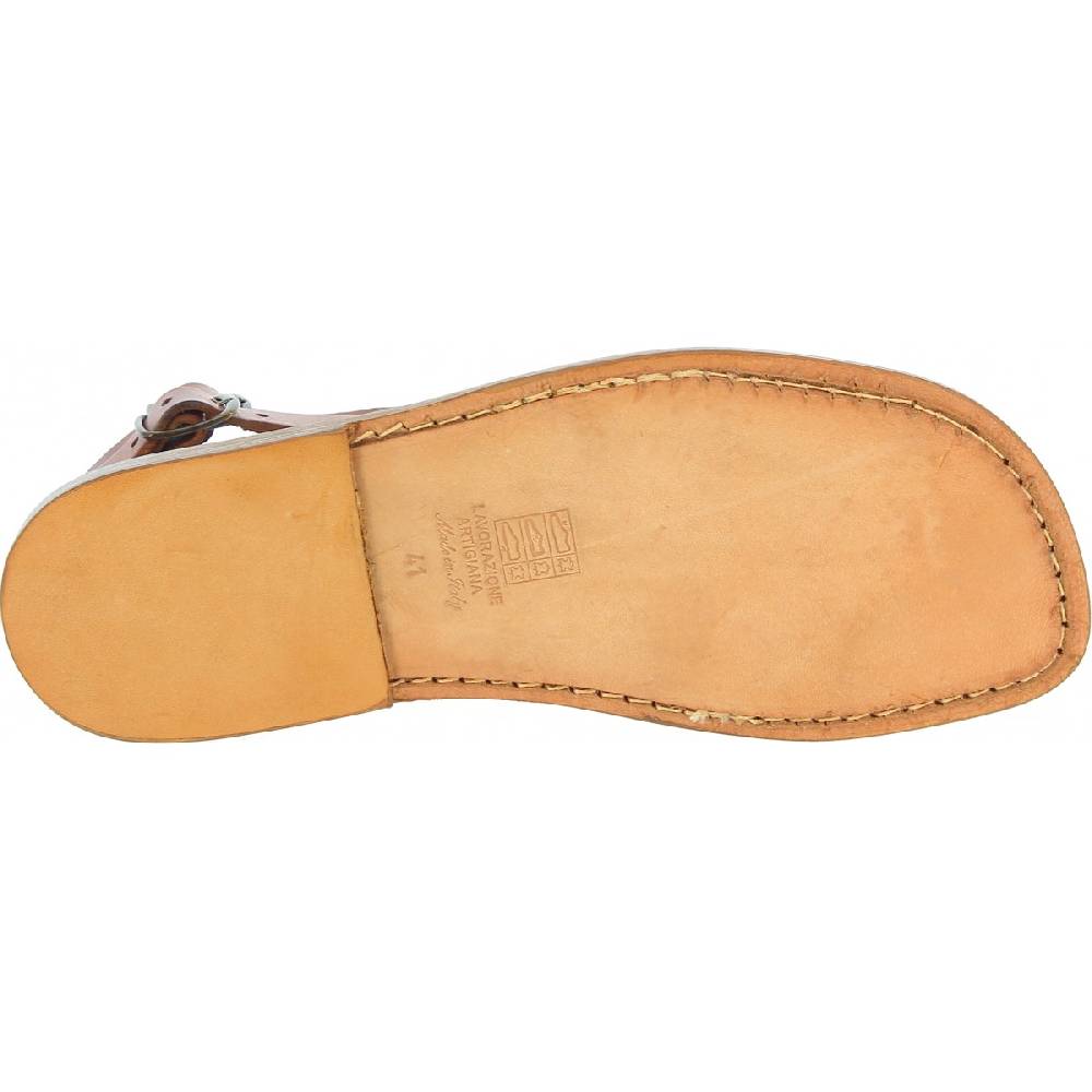 Lartigiano Del Cuoio Sandali romani da uomo in pelle color cuoio antico Novità