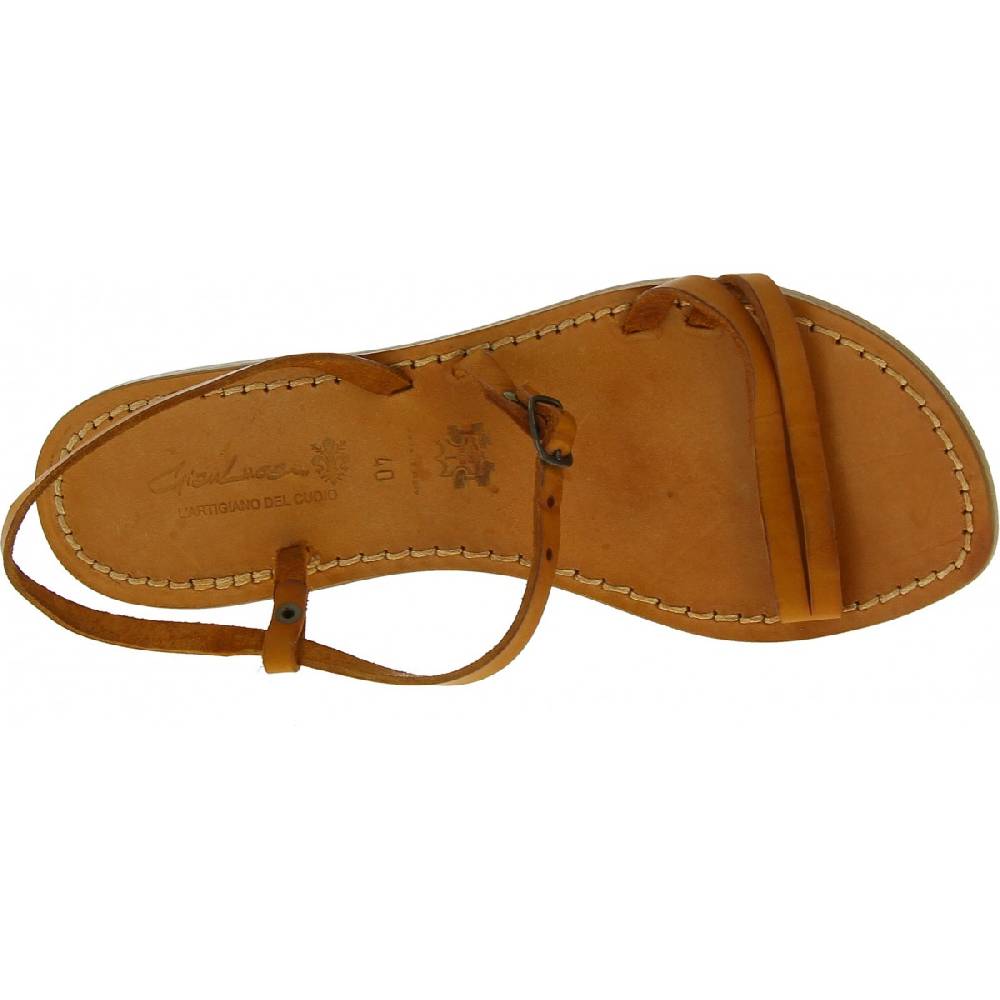 Lartigiano Del Cuoio Sandali schiava bassi da donna color cuoio Offerte