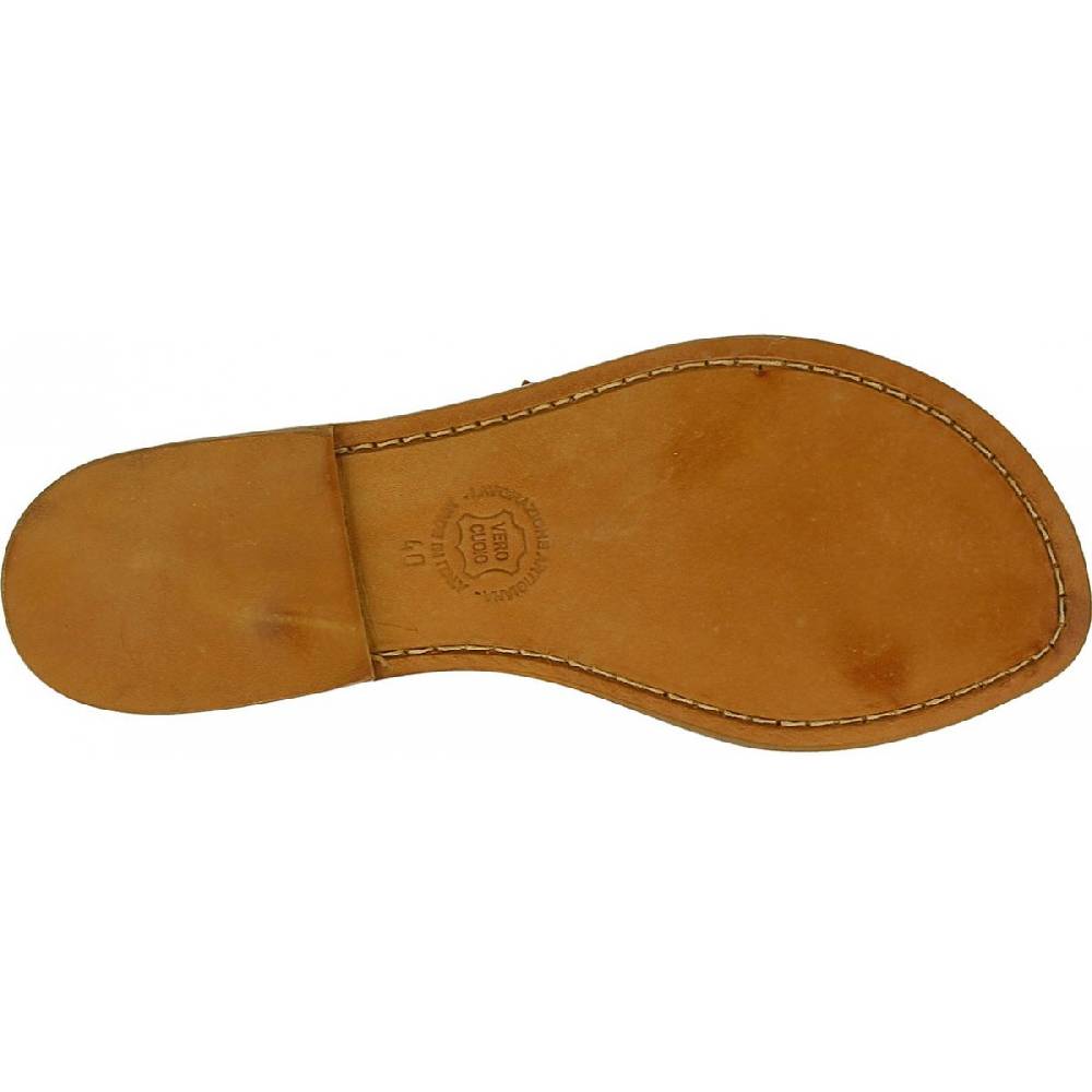 Lartigiano Del Cuoio Sandali schiava bassi da donna color cuoio Offerte