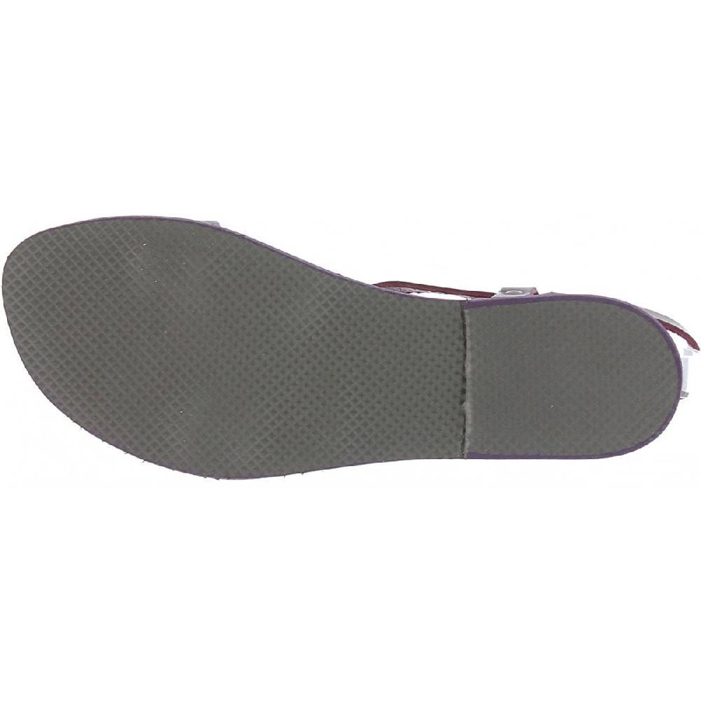 Lartigiano Del Cuoio Sandali donna in cuoio color prugna artigianali Outlet
